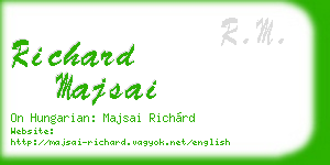 richard majsai business card