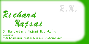 richard majsai business card